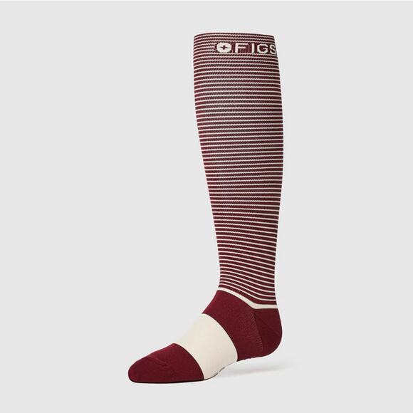 Figs Other - FIGS DoubleStripe Burgundy Compression Socks Size M NWOT/Flaw